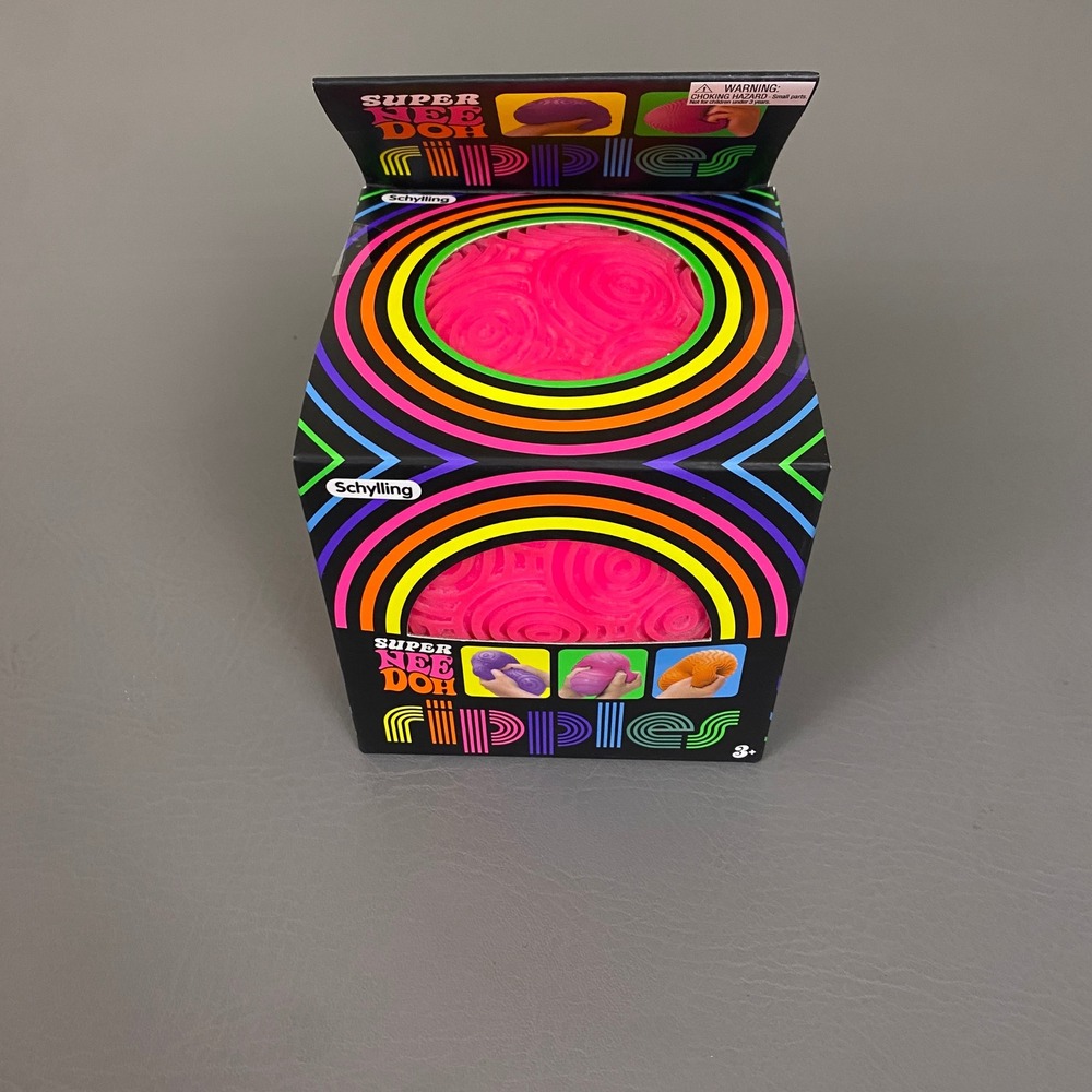Schylling Super NeeDoh Ripples Pink Squishy Stress Ball Fidget Toy 2023 New